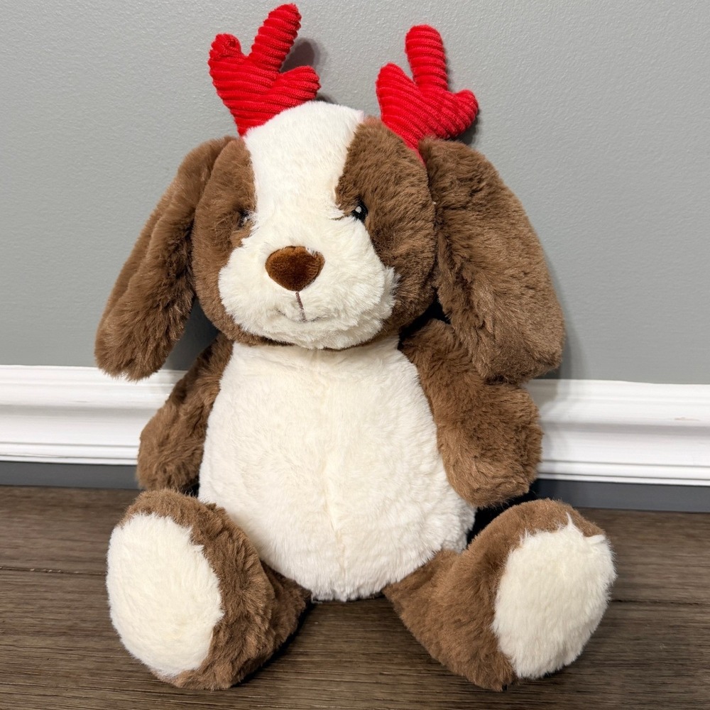 Spark Create Imagine Christmas Dog‎ with Reindeer Antlers Plush